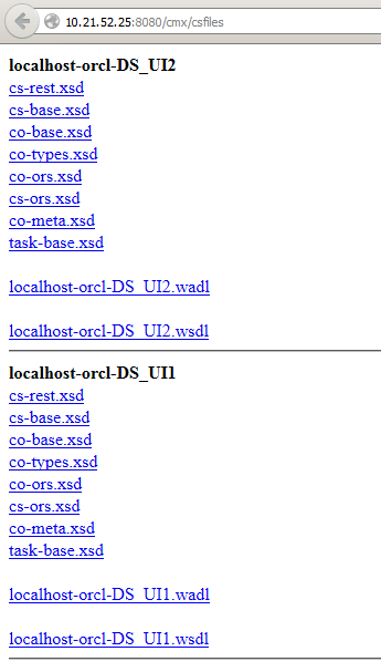 ORS 的 WSDL 文件的位置 
			 