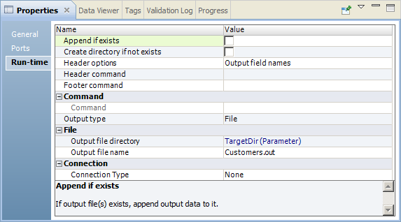 Step 1. Create a Flat File Data Object Parameter for the Target File Name