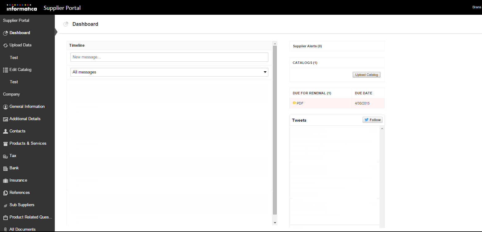 When the Supplier Portal is connected to a PIM system, suppliers can upload and edit product catalogs.
		  