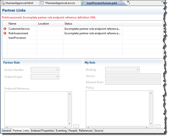 Partner links tab of PDD 
				