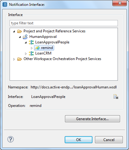 Notification Interface Dialog 
				