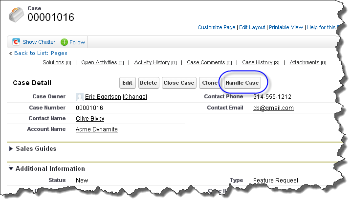 Showing button on a Salesforce page 
		  