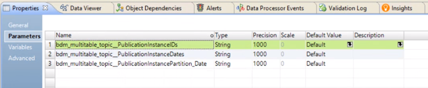 BDM subscription properties
				