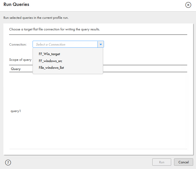 Creating and running a query