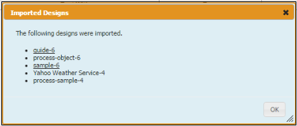 This image shows the dialog box that appears after you click Import. You can click on the items in the list to see an expanded view of each object. 
						