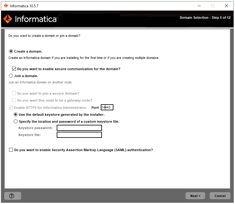 This image describes about creating a domain or join a domain on a node. 
				  