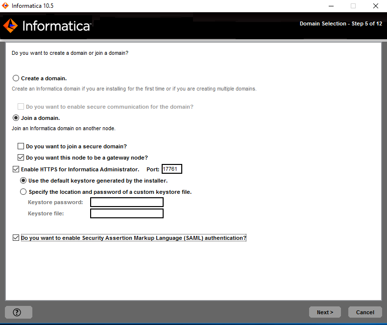 This image describes about creating a domain or join a domain on a node. 
				  