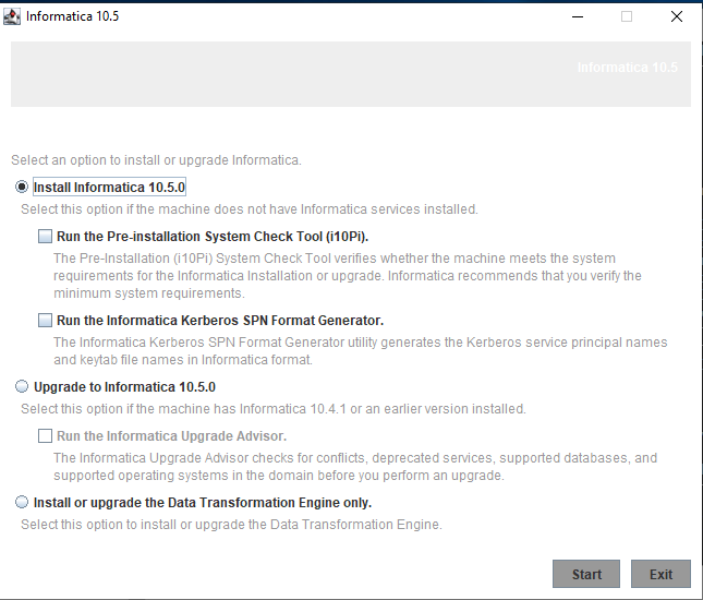 En esta imagen se muestran las opciones para instalar Informatica.
				  