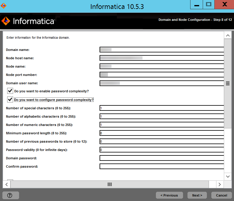 Esta imagem mostra as informações de configuração de nós do domínio. 
				  