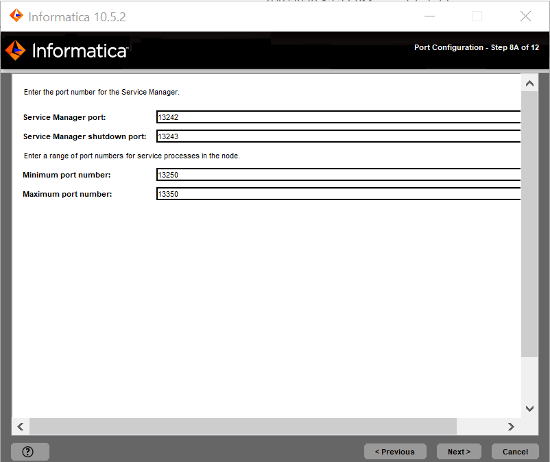 Esta imagem mostra as informações de configuração de portas. 
				  