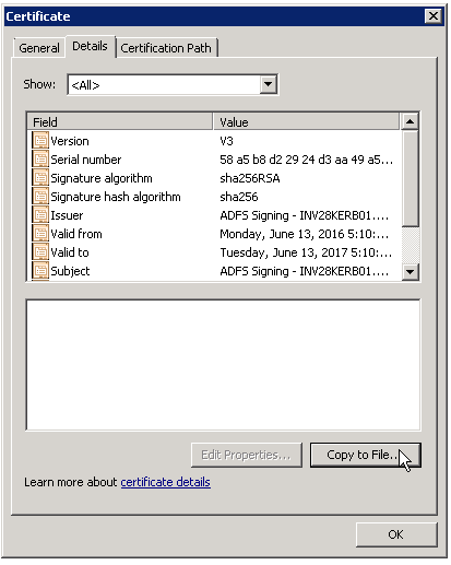 Step 2. Export the Certificate from AD FS