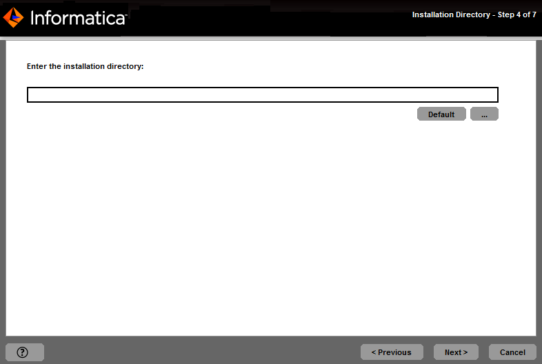 This image describes about the installation directory to install Informatica clients.
				  