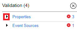 The image shows errors grouped based on the tabs where they occur. 
				  