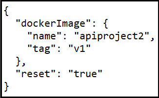 The example shows the codes used for invoking a POST call to build a managed API. 
				  