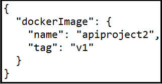 The example shows the codes used for invoking a POST call to deploy an API Microgateway in a Docker image container. 
				  