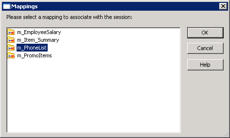 The Mappings dialog box lists four mappings. 
				  