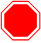 A stop sign icon. 
				