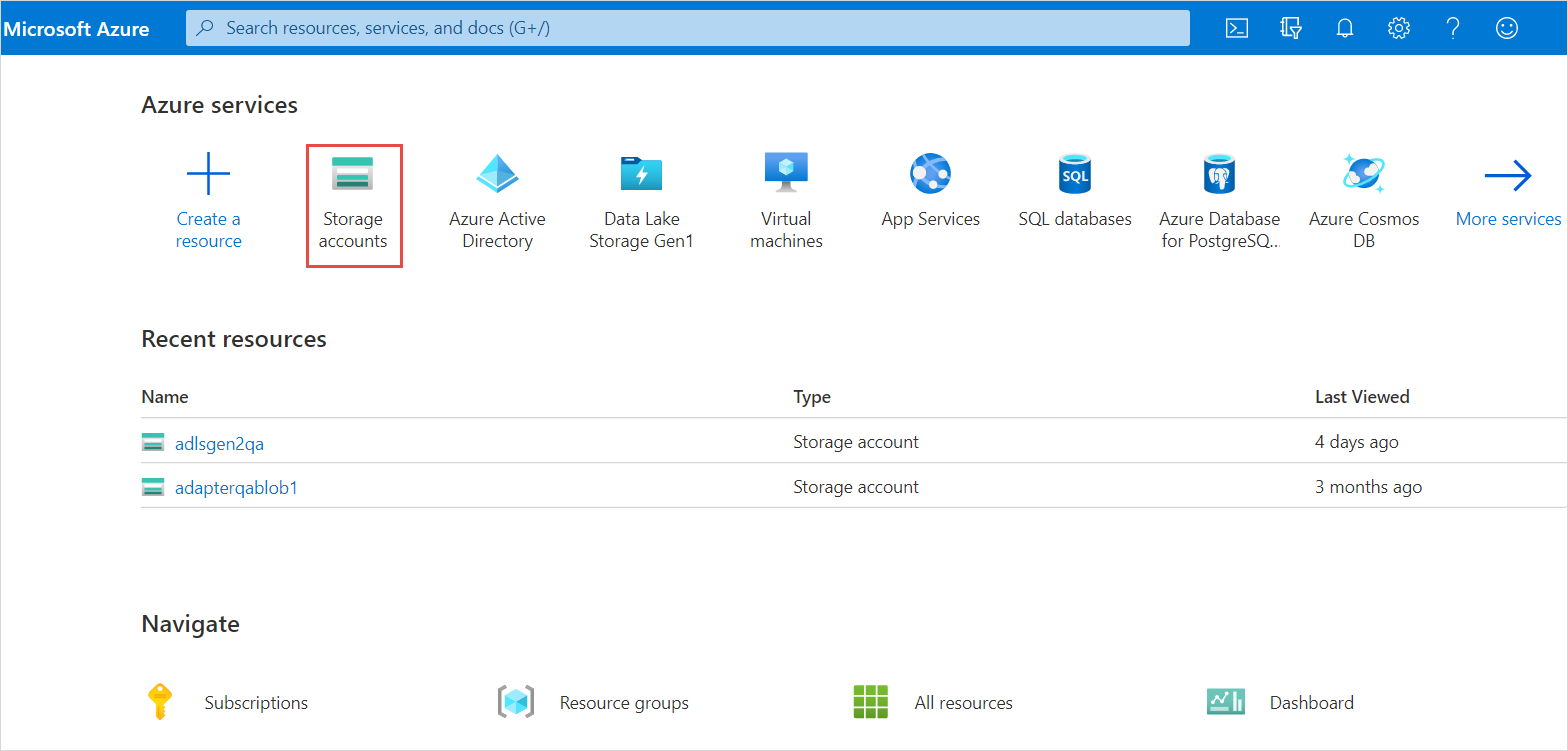 The image shows the Azure services on the Azure portal. 
			 