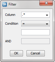 Filter dialog box 
				  