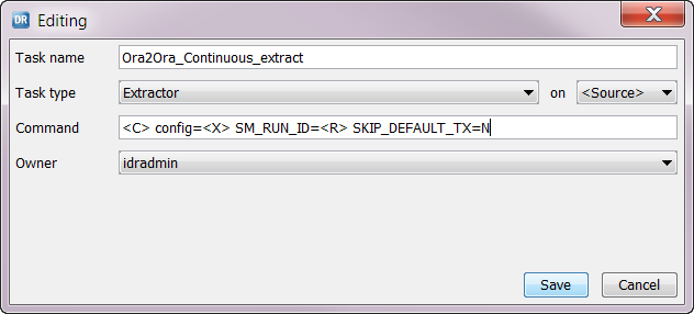 Editing dialog box with loopback avoidance disabled in the Command field 
						