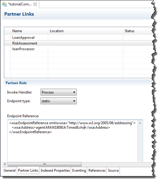 Partner Link tab showing agent address 
			 
