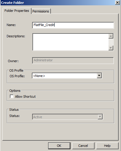 The Create Folder dialog box shows the folder properties that you can configure when you create a folder in the Repository Manager. 
					 