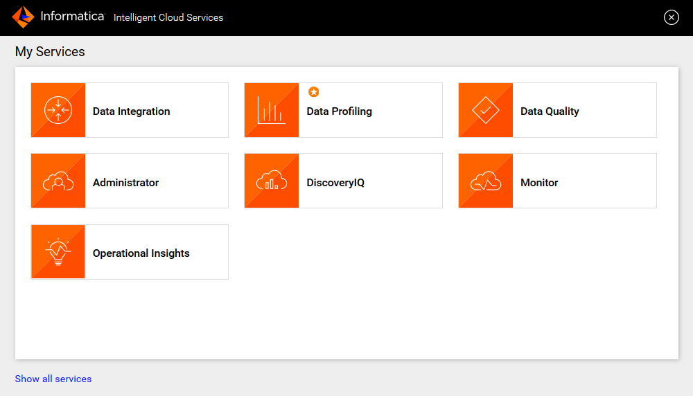 Screenshot van Informatica Cloud Data Profiling software.