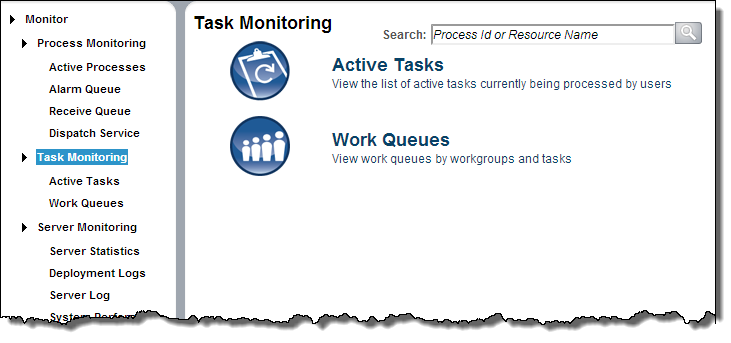 Task Monitoring Page 
		  