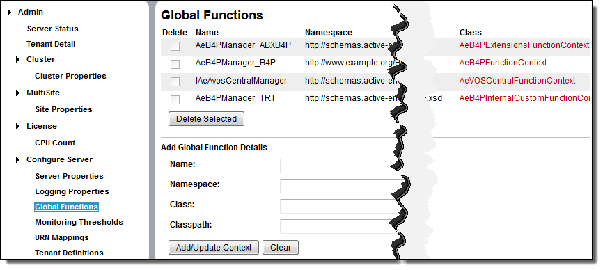 Global Functions page 
		  