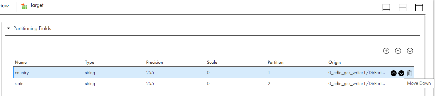 You can change the partition order using the up and down arrows. 
				