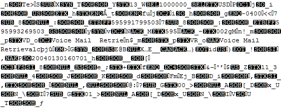 An ASN.1 source contains binary data that is not readable. 
			 