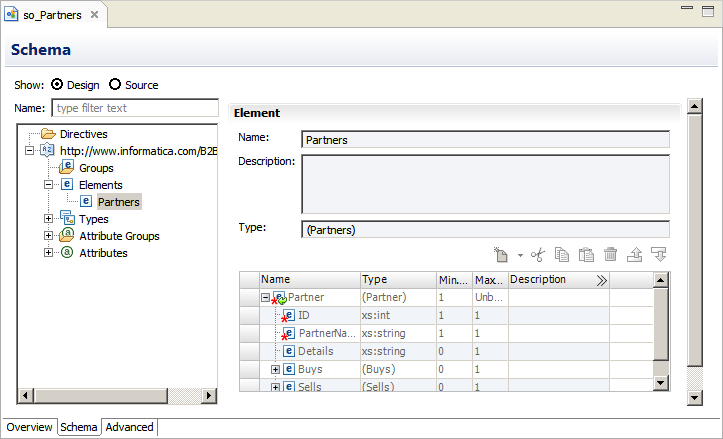 Schema Object Schema View