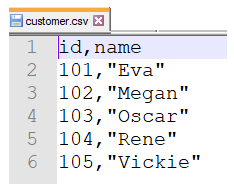 The image shows the IDs for the customers.
		  