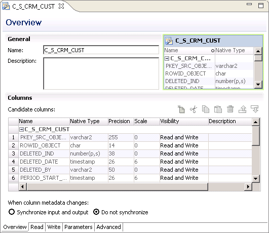 The C_S_CRM_CUST customized relational data object open in the editor. 
				  