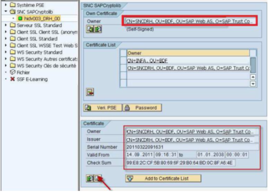 Double-click the ABAP server PSE certificate and click the Export Certificate icon. 
				  