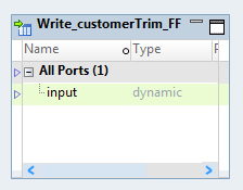 The Write transformation contains the new dynamic port input. 
					 