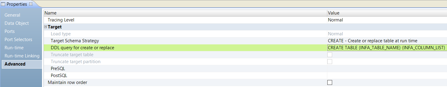 The image shows the DDL query field. 
			 