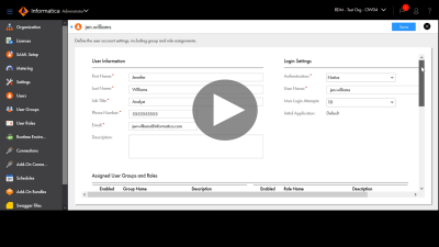 Use the Administrator service to create an Informatica Intelligent Cloud Services user and assign the user a Reference 360 role. 
			 