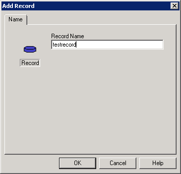 Add Record dialog box
