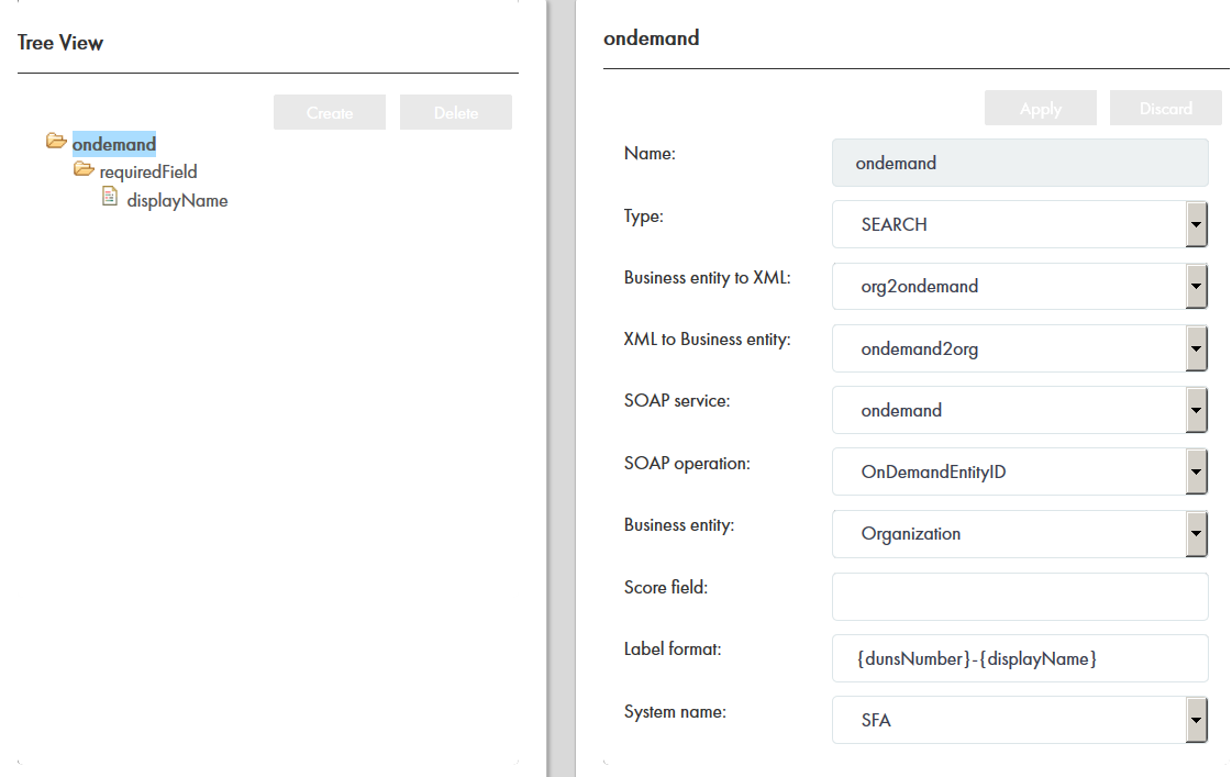 A screenshot showing the configuration for a DaaS provider. 
		  