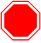 Un icono de señal de stop. 
				