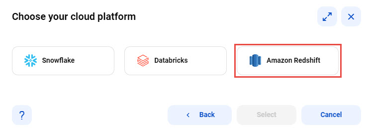 Select the cloud ecosystem where you want all the mapping logic to be processed. 
				