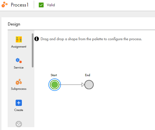 This image shows a process with Start and End steps.
				  