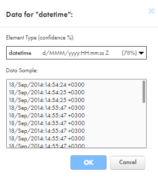 The node information dialog box shows the accuracy of the algorithm results and the data sample that it is based on. 
					 