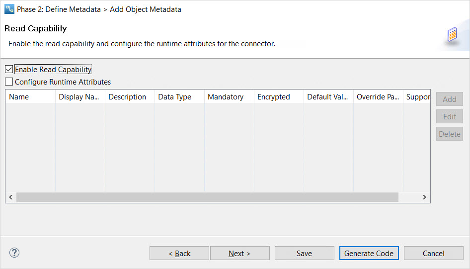 Enable the read capability for the connector 
				