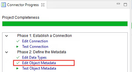 Edit object to configure the additional metadata and additional field information. 
				  