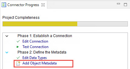 Add object metadata for a JDBC driver-based connector. 
				