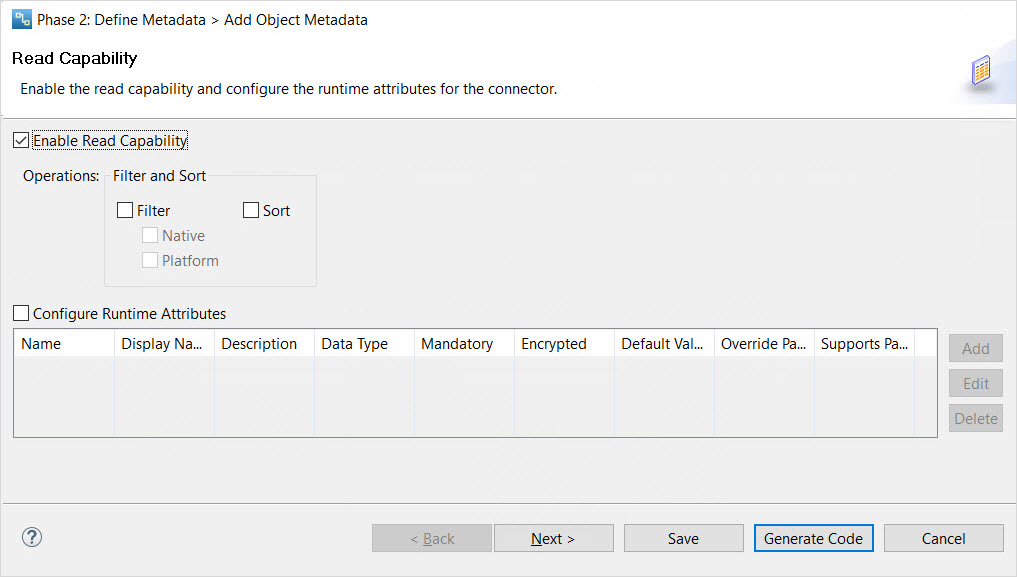 Enable read capability for the connector 
				