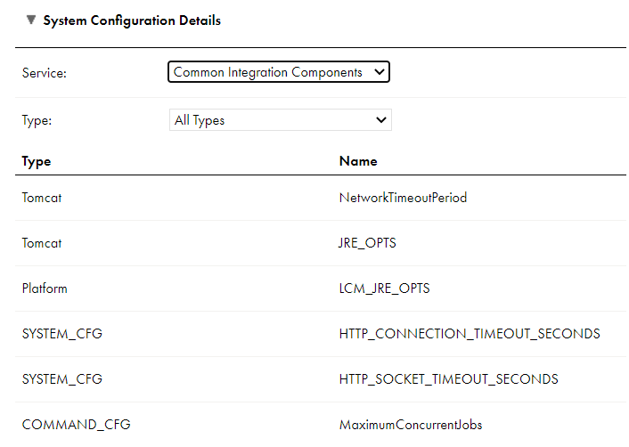 The image shows the Common Integration Components service properties. 
		