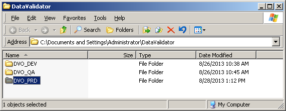 This image shows a sample subdirectory created under the user's directory 
		  